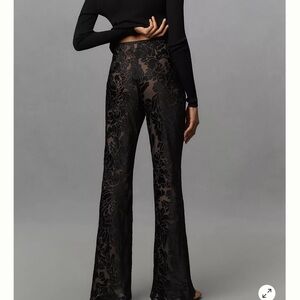 Anthropologie- TND Fleur Noir Sheer Lace Pants Size small